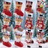 Joyfy 12 Pcs Mini Christmas Stockings, Xmas Santa Snowman Reindeer Burlap Stockings for Christmas Tree Holiday Decoration Present Holders Treat Bags - 2 of 4