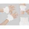 INSPIRE CHIC Women's Lace Fingerless Wrist Length Wedding Elegant White Ruffled Floral Gloves 1 Pair - 3 of 4