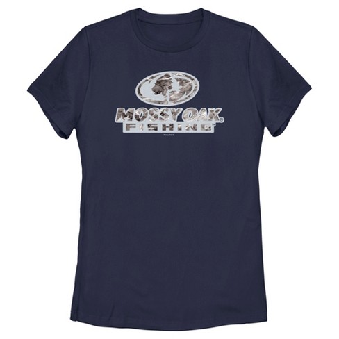 Women's Mossy Oak Fishing Bold Logo T-Shirt - Navy Blue - 2X Large