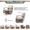 ALAULM Aluminum Patio Furniture Set 10-Seat Modern Metal Outdoor Conversation Sets w/45in Propane Fire Pit Table - 3 of 4