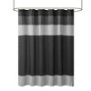 PAGED 72x72 Inch Faux Silk Shower Curtain with Pieced and Pintucking Detailing,Shower Curtains for Bathroom - 2 of 4