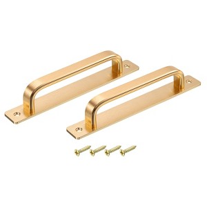 Unique Bargains Aluminum Alloy Drawer Sliding Door Square Cabinet Pulls ...