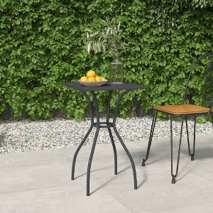 Garden Table Anthracite Steel Small Non-slip - 1 of 4
