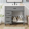 CIPACHO 36" Bathroom Vanity with Sink, Bathroom Cabinet with Drawers, Solid Frame and MDF Board, One Package, Grey - 3 of 4