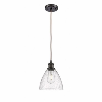 Bristol Glass - 1 Light Mini Pendant In Industrial Style-11.25 Inches Tall and 7.5 Inches Wide