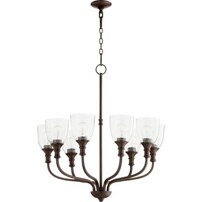 Quorum Lighting Richmond 8-Light Chandelier, 8 Blades, Oiled Bronze