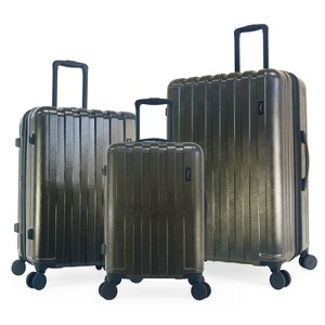 Olympia USA Checked Sidewinder 3-piece Expandable Hardside Spinner Luggage Set - 1 of 4