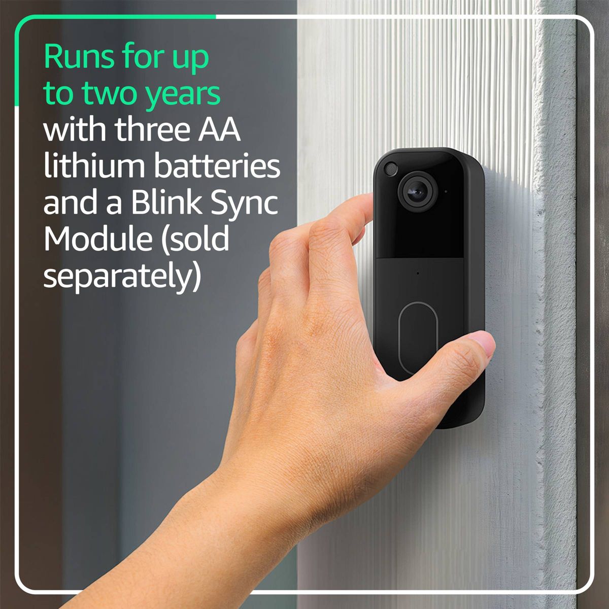 Blink Video Doorbell with Head-to-toe HD view, Two-year Battery Life, and Simple Setup, Required Sync Module not Included - thumbnail 3