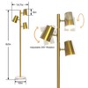 Maxax 62" Brass Gold Standing Floor Lamp with 3 Lights for Bedroom - 3 of 4