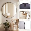 BEAUTYPEAK Round Wall Mirror Bathroom Vanity Mirrors 24"x24",Black - 4 of 4