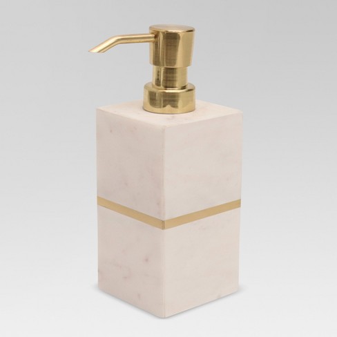 green marble soap dispenser