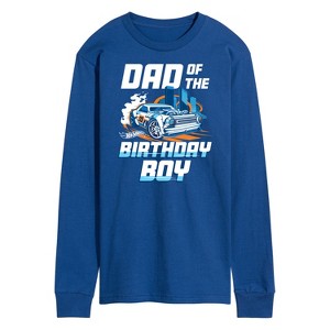 Men's - Hot Wheels - Dad Of Birthday Boy Long Sleeve Graphic T-Shirt - 1 of 3