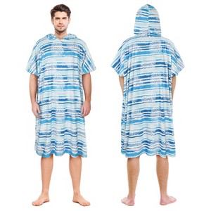 Catalonia Oversized Wearable Beach Towel for Womens Mens, Surf Cape Changing Towel Robe for Adults, Hooded Wetsuit Change Cape, One Size Fits All - 1 of 4