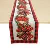 Unique Bargains Christmas Table Runner Polyester Red Beige Yellow Green 71x14 Inch 1 Pc - 4 of 4