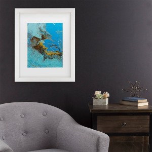 Trademark Fine Art Oliver Nolan Caribbean Blue I Matted Framed Art - 1 of 4