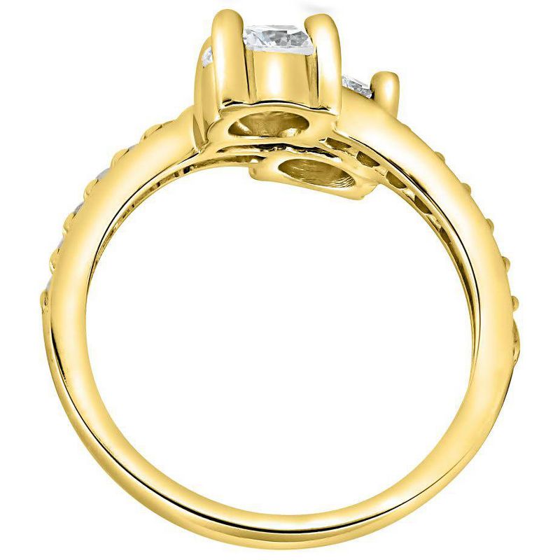 Pompeii3 1 Carat Forever Us 2 Stone Diamond Ring 10K Yellow Gold, 3 of 6