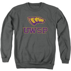 University of Wisconsin Stevens Point Official Distressed Primary Adult Crewneck Sweatshirt - 1 of 4