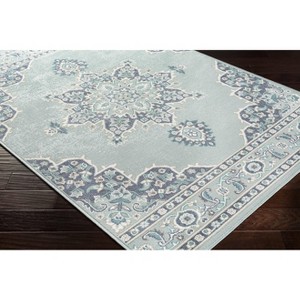 Hauteloom Orla Pale Blue Medallion Area Rug - 1 of 4