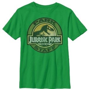 Boy's Jurassic Park The Park Staff Badge, With T-Rex T-Shirt - 1 of 3