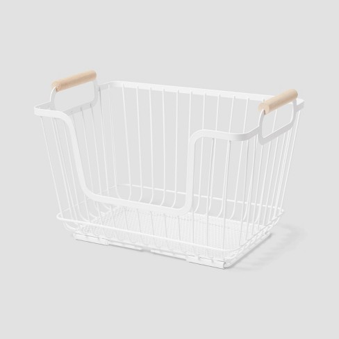 Real Living White Stackable Pantry Basket