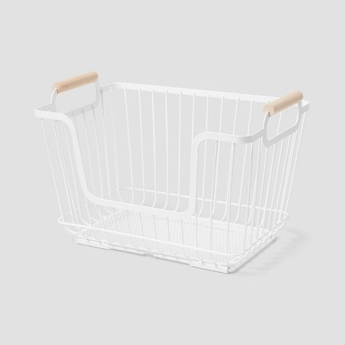 White wire basket discount