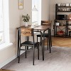 Jojoka Dining Table Set for 2, Compact Square Dinette with Thick Cushioned Upholstered Chairs - 3 of 4
