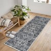 Coolmee Boho Washable Rugs,Vintage Non Slip Ultra Soft Throw Rugs Low-Pile Floor Carpet Rug for Bedroom Entryway Dining Room Dorm, - 4 of 4