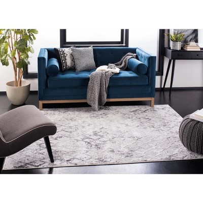 Amelia Gray Abstract Hand-knotted Synthetic Area Rug