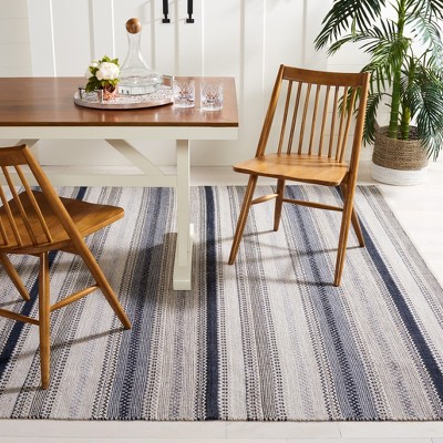 Montauk 5' x 8' Black and Gray Wool Cotton Handmade Rug