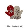Unique Bargains Christmas Brooches YNCP1559 Glove Alloy Dripping Wax Red White 1.77"x1.3" 1 Pc - 3 of 4