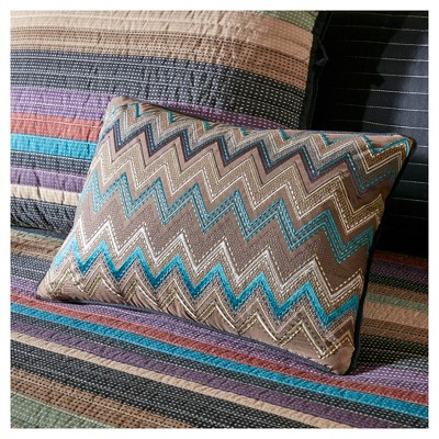 Yosemite Quilted Daybed Cover Set in Purple Teal, 75in x 39in