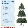 TackView Artificial Christmas Tree, Lifelike Spruce Holiday Xmas Tree, Hinged Branch Design, Foldable Metal Stand, for Holiday Decor - 3 of 4