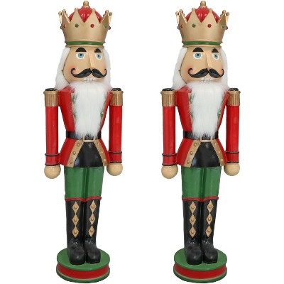 Sunnydaze Indoor/Outdoor Porch or Living Room Polyresin Matthias the Nutcracker Prince Christmas Holiday Decoration - 37"
