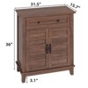 Farmhouse Sideboard Buffet Cabinet with 3-Tiers Adjustable Shelf, Kitchen Storage Cabinet, Bathroom, Entryway - 2 of 4