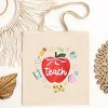 Teach Apple Watercolor - Canvas Tote - 2 of 3
