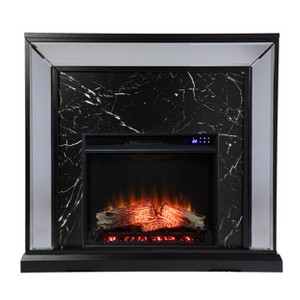 Trandling Mirrored Faux Marble Fireplace - SEI - 1 of 4