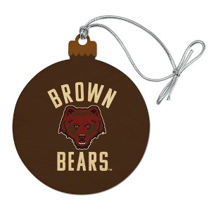 Brown University Bears Logo Wood Christmas Tree Holiday Ornament - 1 of 4