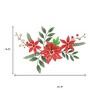 HomeRoots 15" X 22" Red Christmas Poinsettia Metal Hanging Dimensional Sculpture - 3 of 4