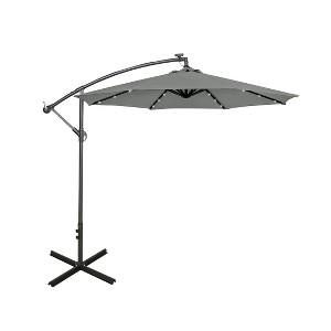 WestinTrends 10 Ft Outdoor Patio Solar LED Cantilever Umbrella - 1 of 4