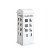 CAVINAS 11.5" Tall Leather Jewelry Box British Telephone Design Jewelry Armoire Organizer - 2 of 4