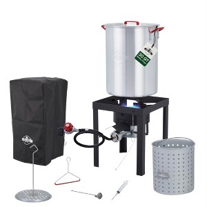 Hike Crew 10-Piece Outdoor Turkey Fryer Kit W/30Qt Boiler Pot, 10Qt Turkey Fryer Pot, Stand & More - 1 of 4