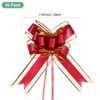 Unique Bargains Plastic Gold Edge Satin Decorations Gift Wrap Bows Pull Bows 10 Pcs - 3 of 4
