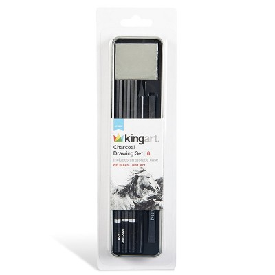 KINGART Sketch & Draw Tin Set, 8 pc