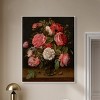 Art Remedy Jacob van Hulsdonck - Roses in a Glass Vase Vintage Classic Roses Wall Art Framed - 2 of 4