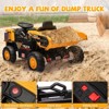 Jojoka Ride On Dump Truck Electric Construction Car for Kids w/ Remote Control,Dump Bed,Shovel,Music,LED,Wheel Shock Absorption - 4 of 4
