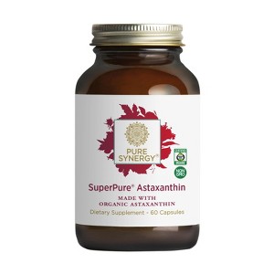 Pure Synergy SuperPure® Astaxanthin – Organic Algae-Based Antioxidant for Skin, Eyes & Heart – 60 Capsules - 1 of 4