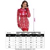 Coolmee Women Crew Neck Long Sleeve Christmas Knit Woolen Slim Wrap Mini Dress - 4 of 4