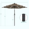 Sonkuki 7.5 ft Outdoor LED Solar Lighted Patio Market Umbrella w/ Push Button Tilt - 3 of 4