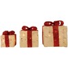 Northlight Lighted Gift Boxes Outdoor Christmas Decorations - 10" Clear Lights - Set of 3 - 4 of 4
