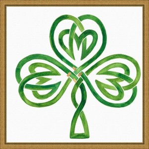 Amanti Art Gilded Shamrock III by Victoria Borges Canvas Wall Art Print Framed 16 x 16-in. - 1 of 4